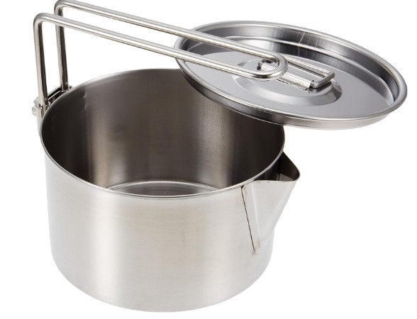 スノーピーク ステンレスケトル フタを開けた状態 内側も見えるデザイン