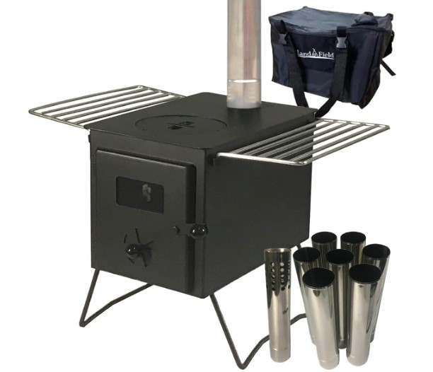 ランドフィールドの薪ストーブセットと煙突パーツ一式