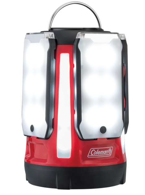 赤色のコールマン マルチパネルランタン 正面画像