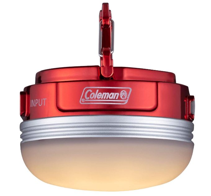 コールマン クアッドマルチランタン 赤い多面ライト